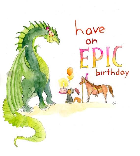 Items similar to Have An Epic Birthday (card) on Etsy