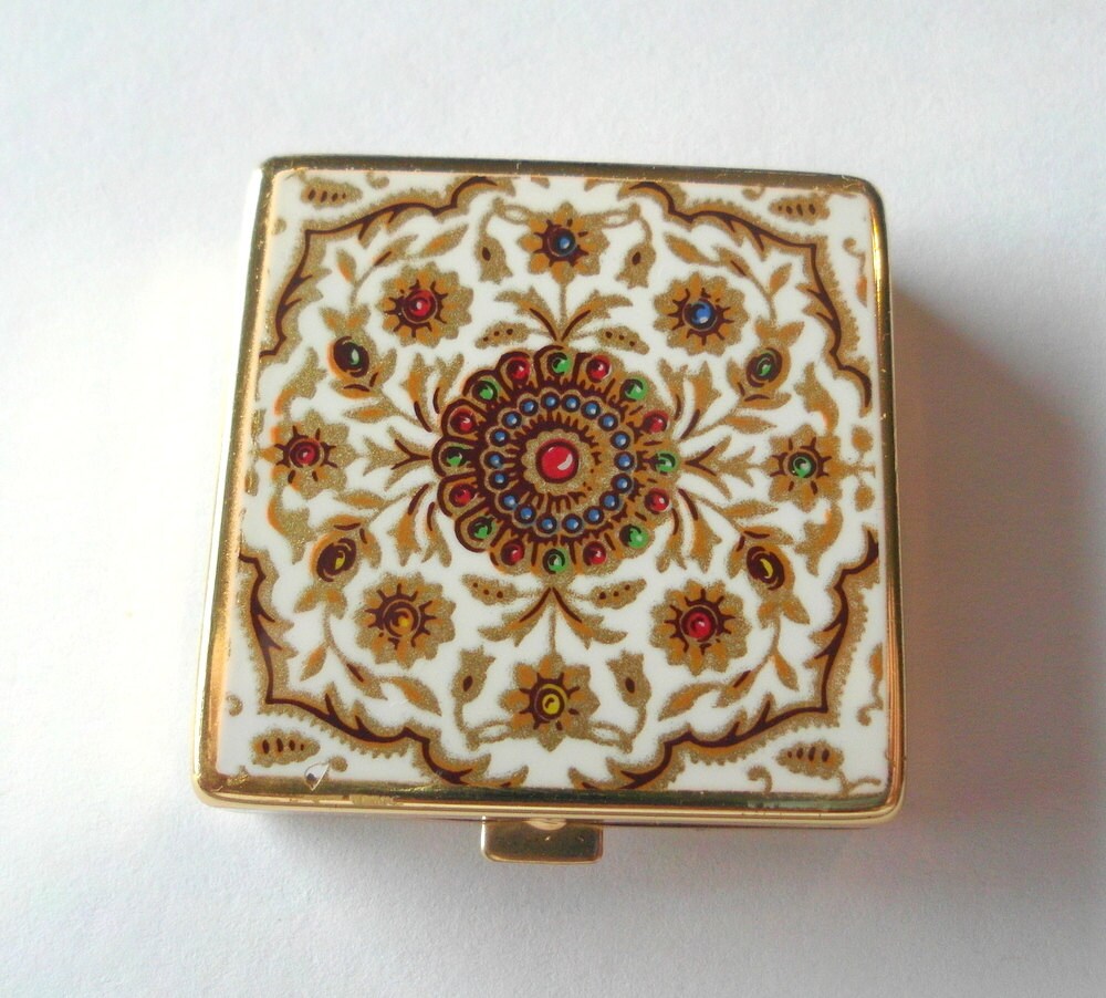 Stratton England Mini Compact Vintage Powder Puff Compact