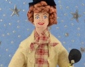Lucille Ball as Harpo Marx Doll Miniature Television Actress Art Collectible Lucille Ball as Harpo Marx Doll Miniature Television Actress Art Collectible