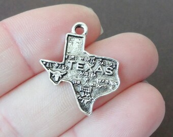 10, TEXAS Charms 20.5x24x1.5mm, Hole:Approx 2mm,
