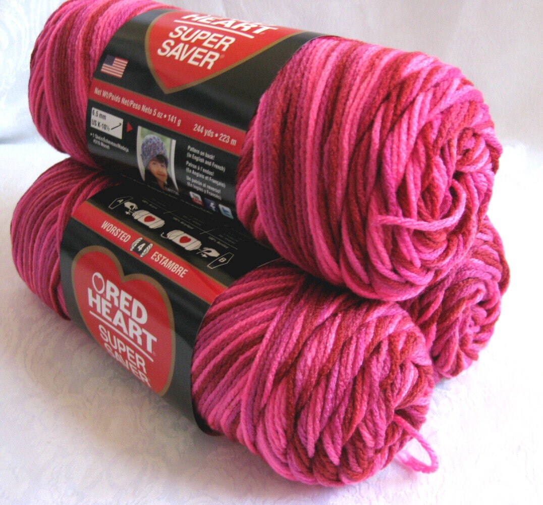 Red Heart Super Saver yarn CANDY PRINT varigated by crochetgal