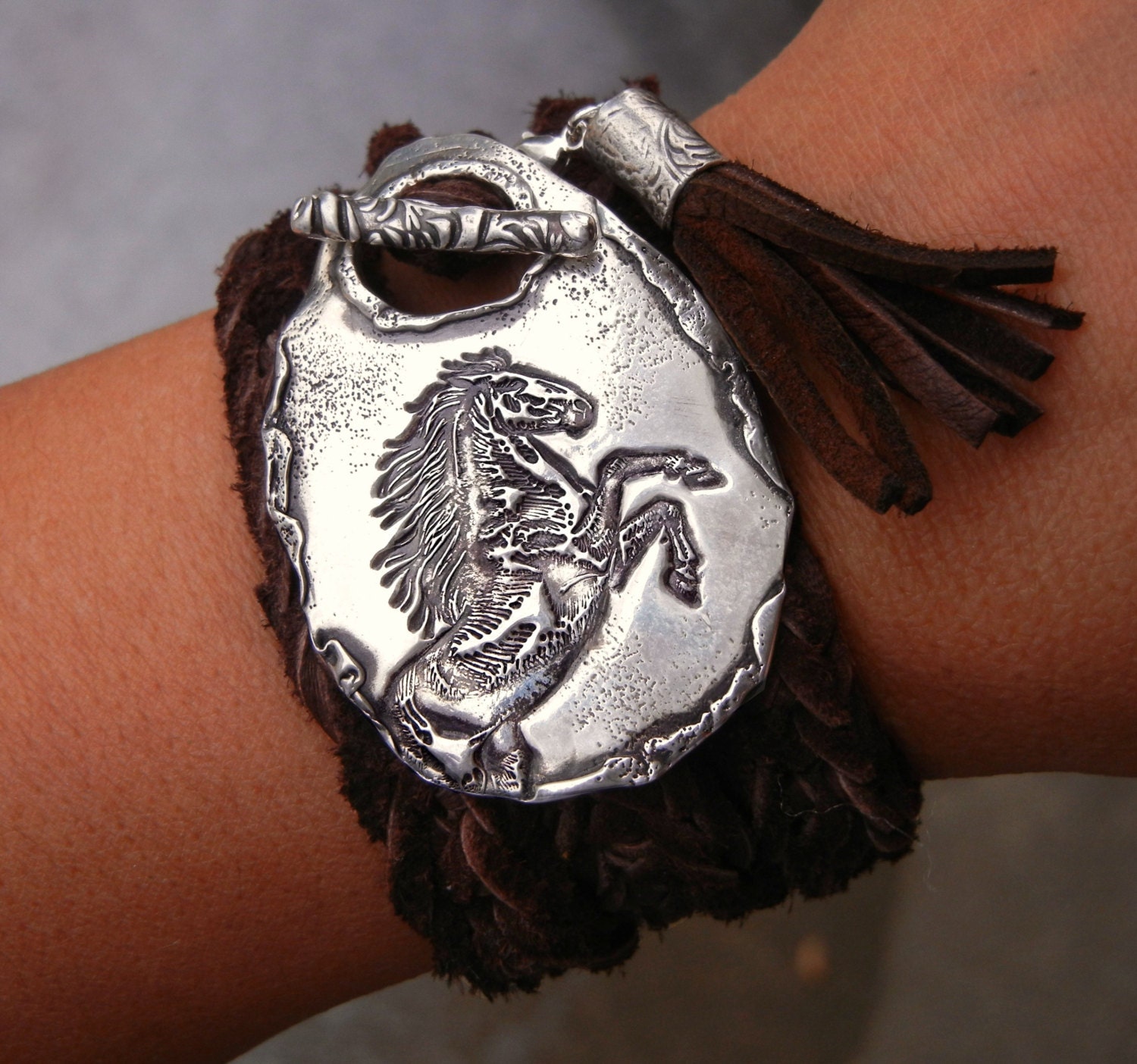 Horse Jewelry Horse Bracelet Horse Leather Wrap Bracelet