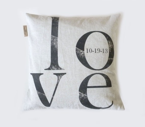 Items similar to Personalized LOVE Wedding Pillow...Chic ORIGINAL