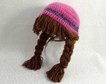 Crochet Baby Wig Hat Cabbage Patch Hat Kids Halloween Costume