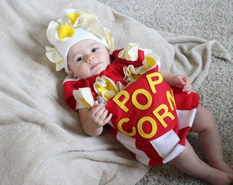 Baby Popcorn Costume Toddler Newborn Halloween Costume Photo Prop Cute Costume Funny Halloween Costume Kids Costume Infant Costume Boys