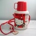 Vintage 1980s Hello Kitty Plastic Thermos with Removeable Cup Lid and Carrying Strap- Made in Japan