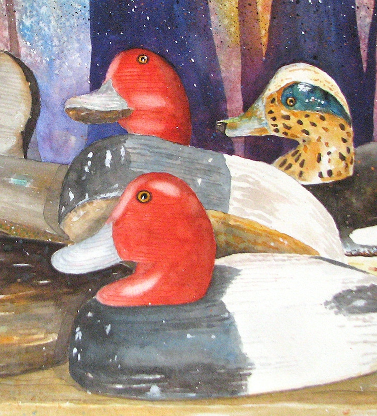 Louisiana Duck Decoy Swamp Waterfowl Art Prints by DonCobbArtwork