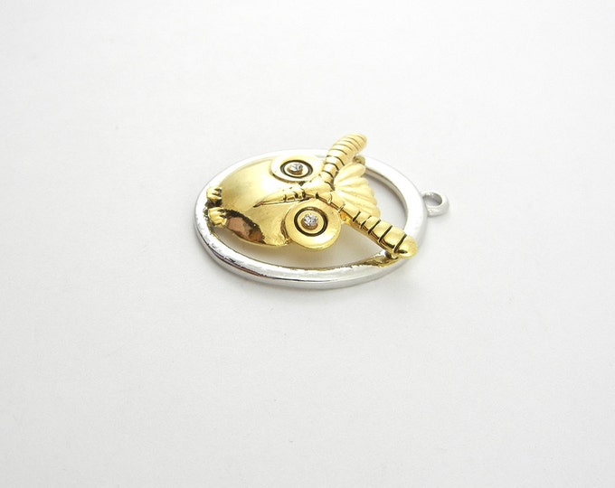 Two Tone Owl Charm