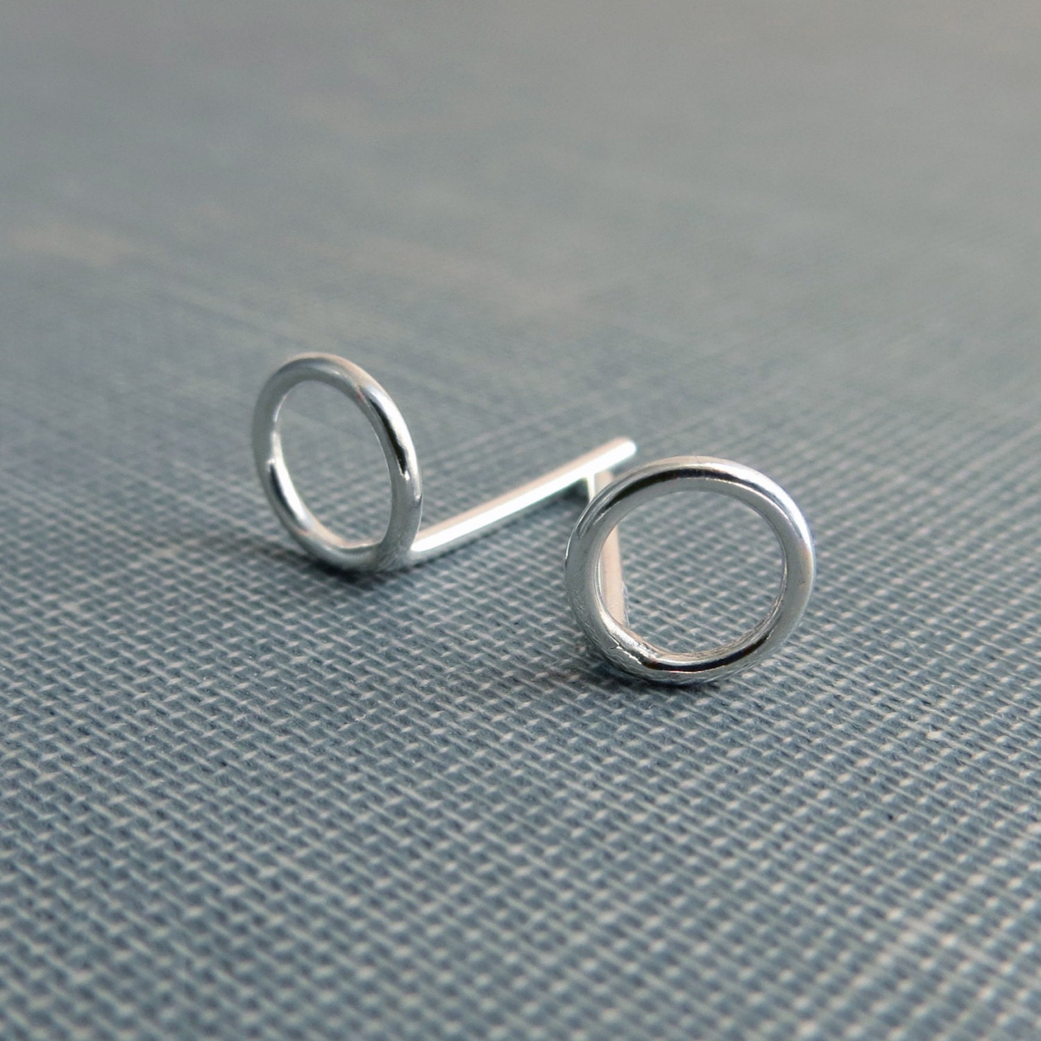 Sterling Silver Post Earrings Small Open by ModernChromatic
