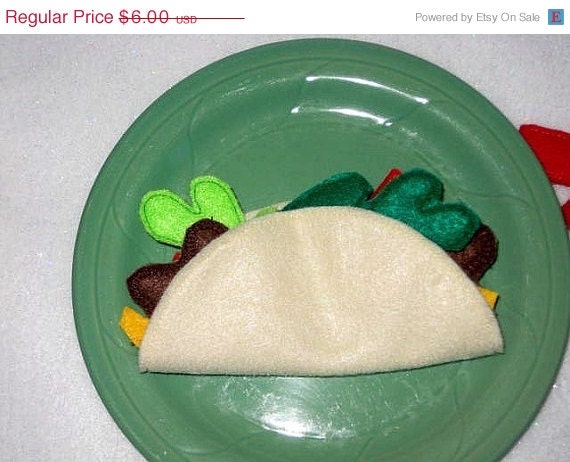 EASTER BASKET SALE Pretend Play Felt Bean Or Meat Taco Il_570xn
