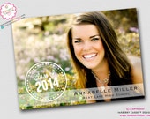 Class of 2014 Stamp Overlay Graduation Announcement or Invitation (Digital File OR Cardstock Printed Cards Also Available) Il_170x135