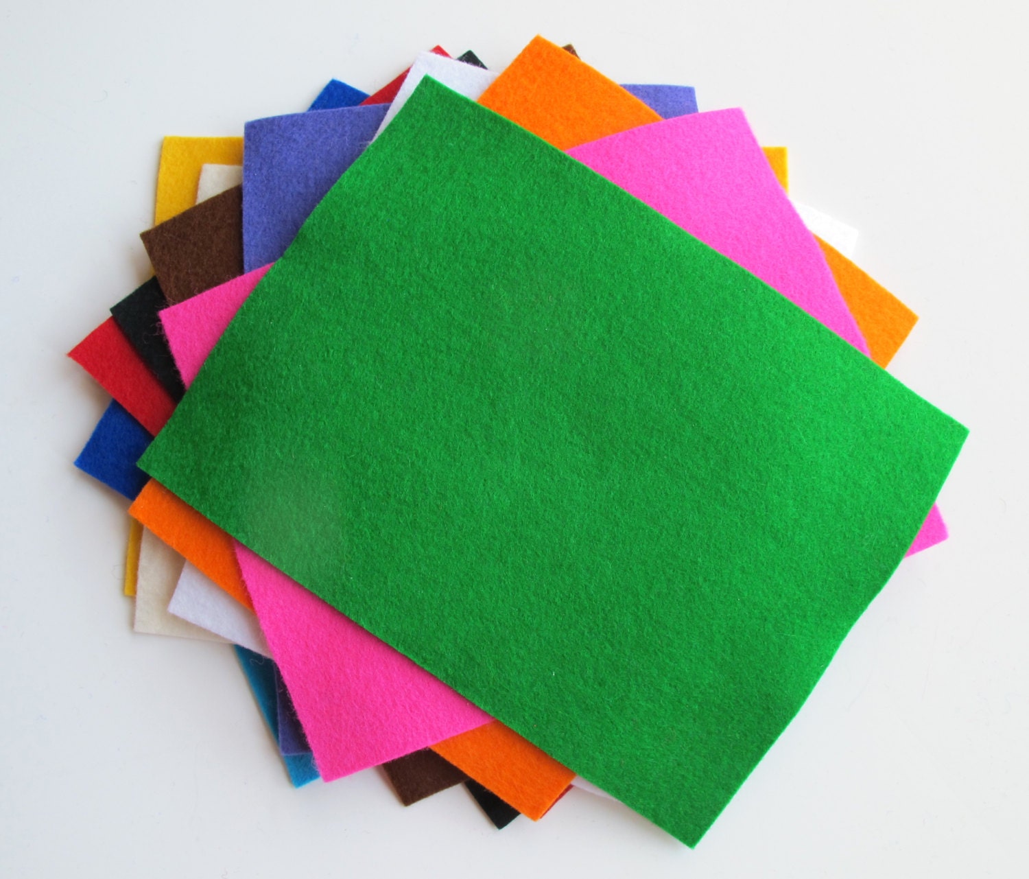Felt Sheets Primary Colors 100 Wool Felt Twelve 6 x 8