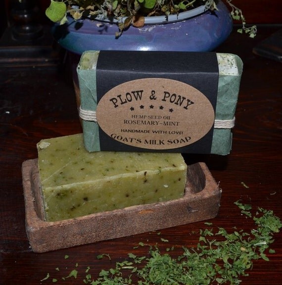Items similar to All Natural Hemp Seed Oil Goat Milk Soap Rosemary Mint