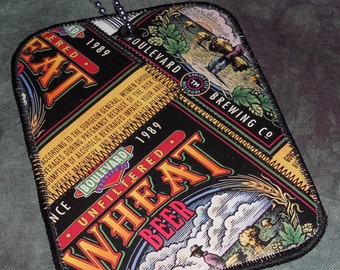 Luggage Tag from Repurposed Boulevard Brewing Wheat Beer Labels