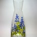 Hand Painted Glass Litre Carafe - Bluebonnets