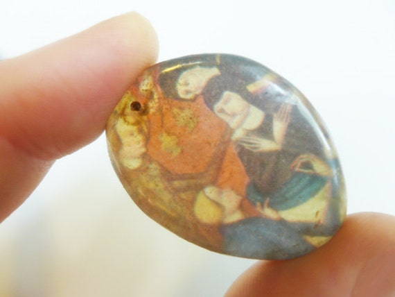 The Mourners. Resin charm pendant.