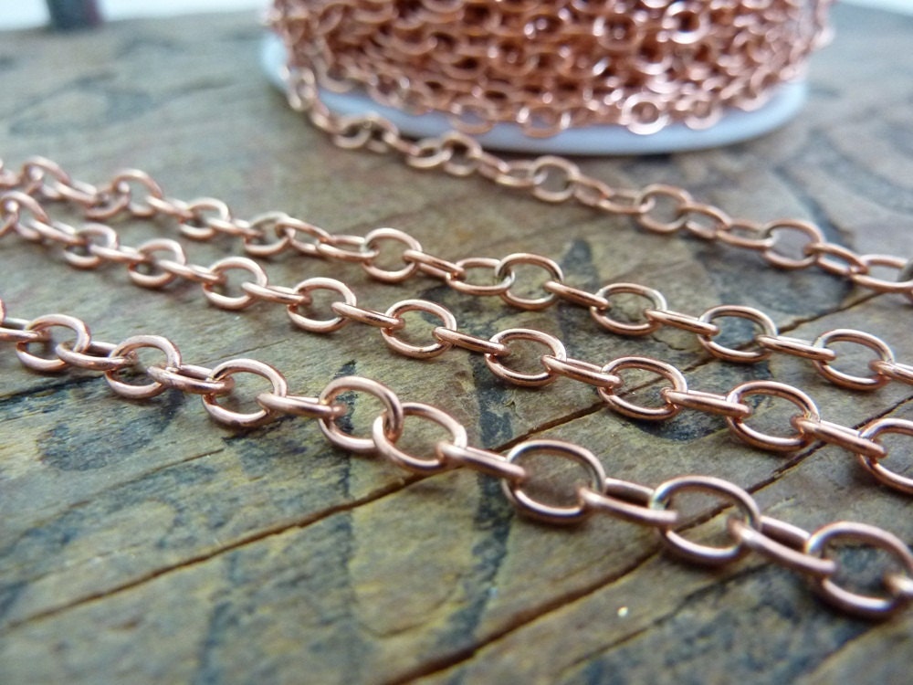 Copper Chain Soldered Links 3.5x5mm Made in USA