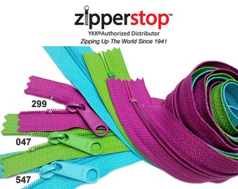 7 Inch to 60 Inch YKK Purse Zippers with a Long Handbag Pull YKK #4.5 Zippers - Extra Long Pull Closed Bottom (Select Length and Color)