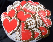 Chocolate Heart Valentines - 12 Cookies Il_170x135