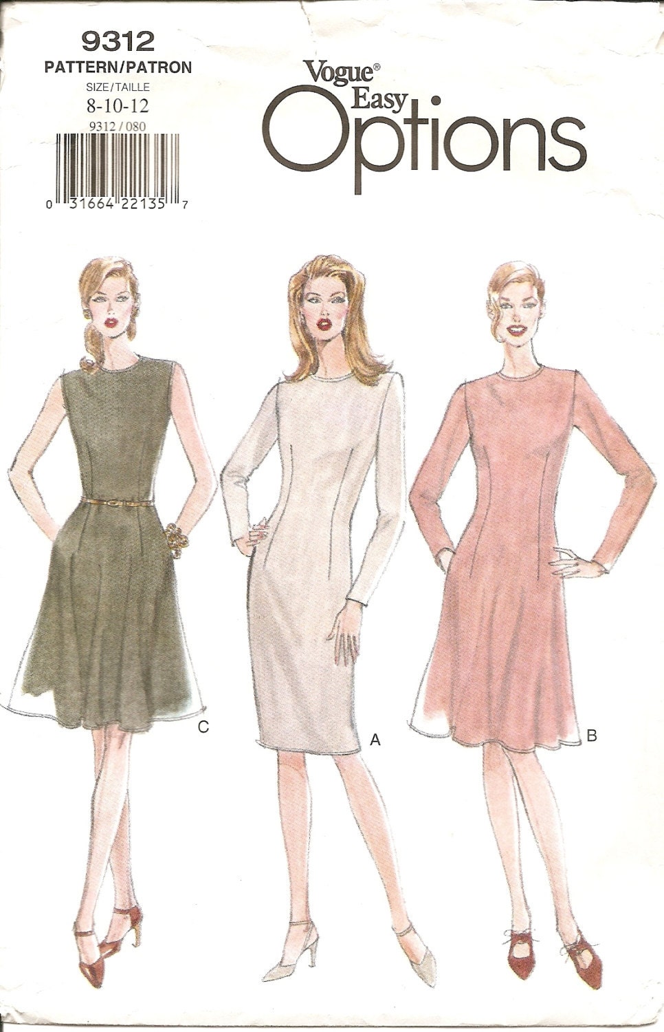 Vintage Sewing Pattern 1990s Vogue Dress Pattern by TenderLane