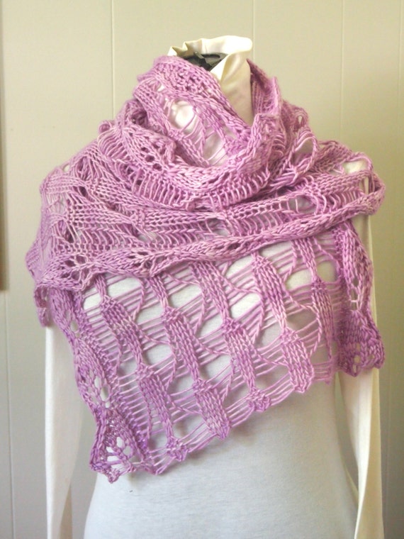 Cone Flower PDF Hand Knitting Scarf Pattern