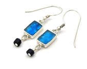 Delicate Roman Glass Oblong Earrings Roman Glass Earrings Unique Jewelry Demorterite Earrings Unique Gift Romantic Gift Israel FREE SHIPMENT
