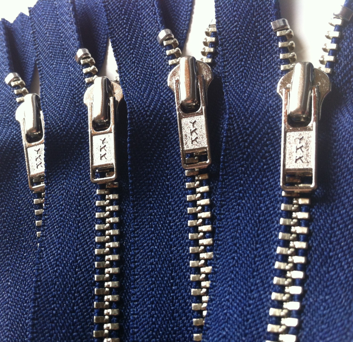 Metal Zippers 18 inch closed bottom ykk nickel teeth zips (5) pieces