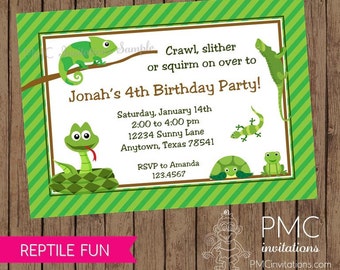 Lizard Birthday Invitations 9