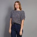80s CHUNKY Knit SWEATER / Boxy Blue Loose Knit Pullover, xs-m