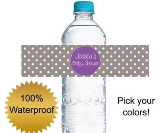 waterproof water bottle labels custom wedding by digitaldoodlebug