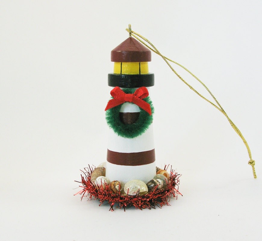 wood lighthouse christmas ornament wood lighthouse christmas ornament
