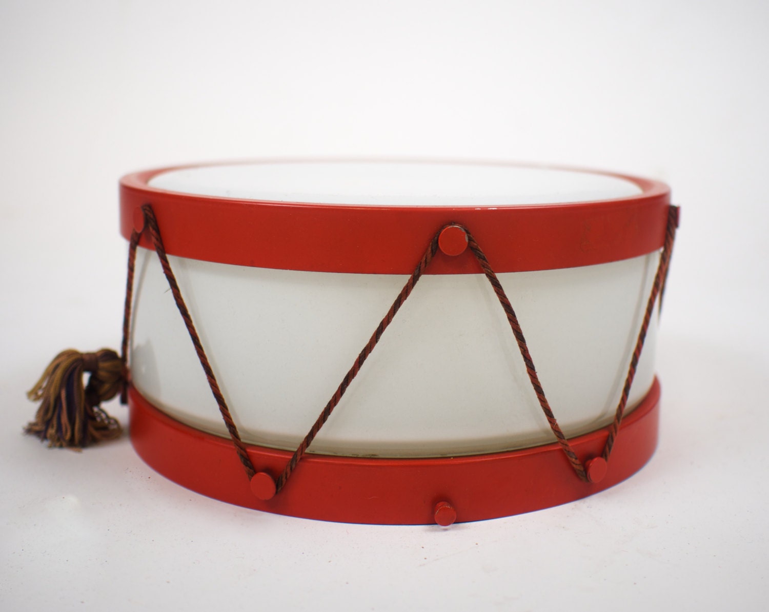 1940s Milk Glass Toy Snare Drum Light Fixture by sevenbc on Etsy