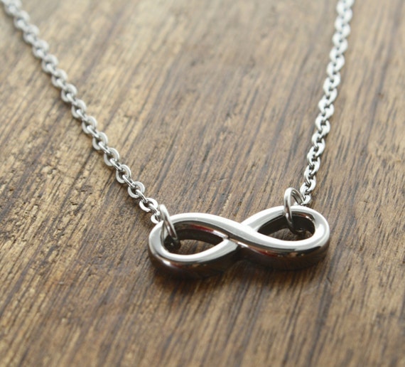 Infinity Necklace Infinity Jewelry Stainless by sierrametaldesign