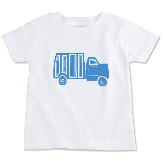 Blue Dump Truck Cotton Toddler Tshirt by SpunkyStork on Etsy