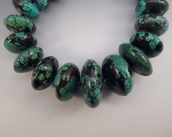 Graduated Turquoise Bead Statement necklace