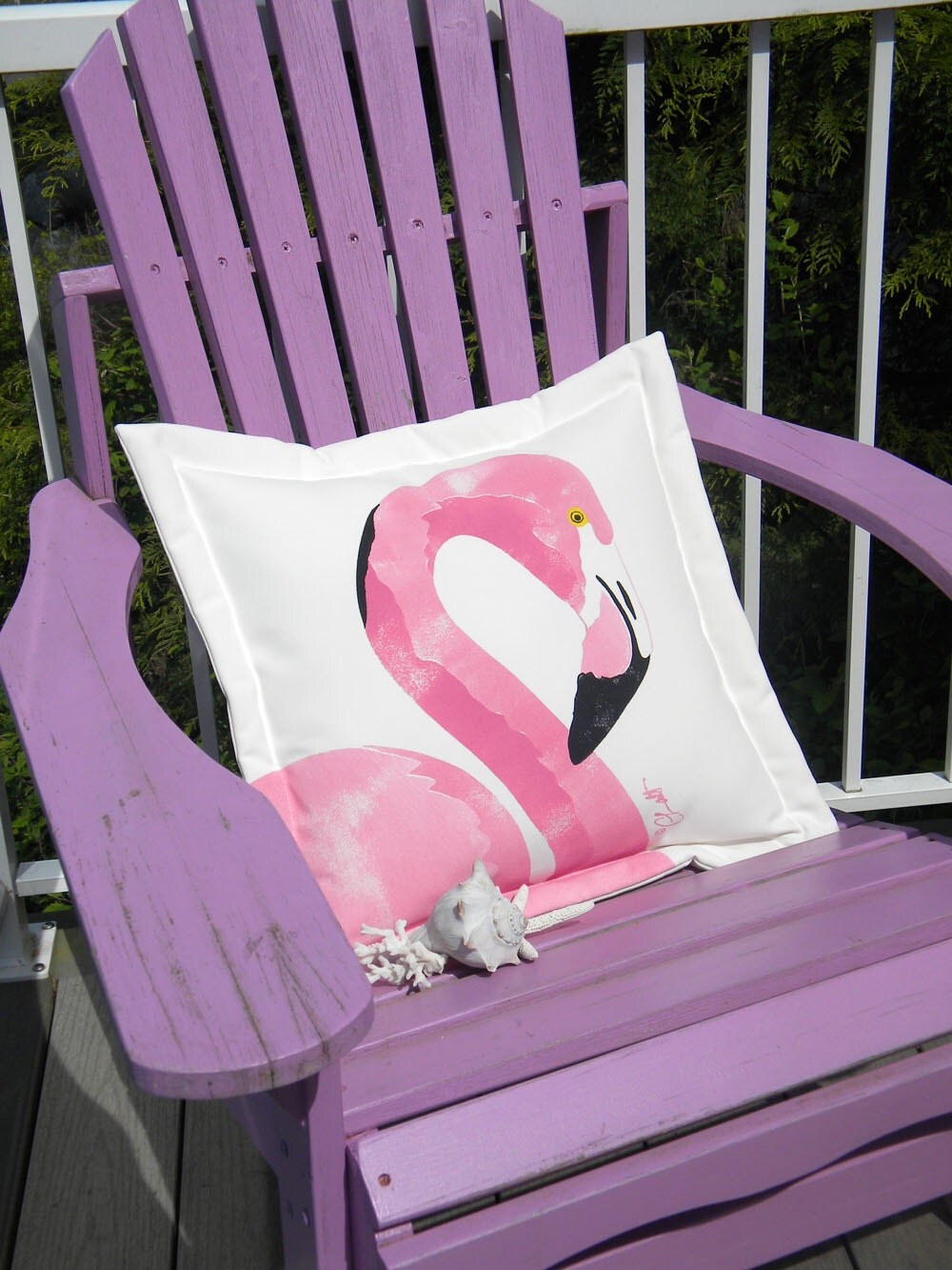 Outdoor pillow flamingo 20 your choice color beach