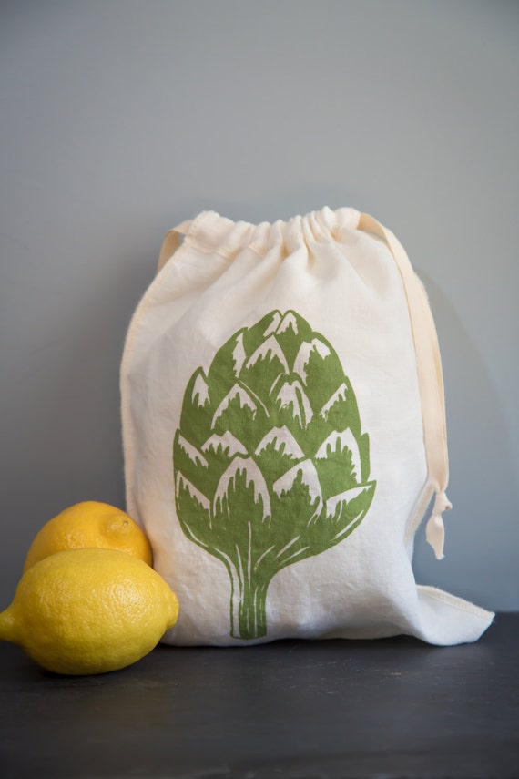 Organic Linen Drawstring Bag, Cloth Gift Bag , Bread Bag , Produce Bag ...