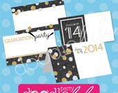 INSTANT DOWNLOAD DIY 2014 Confetti Glitter Graduation Party Decorations Printable Folded Table Tent Cards - DoodleLulu by 2 june bugs Il_170x135