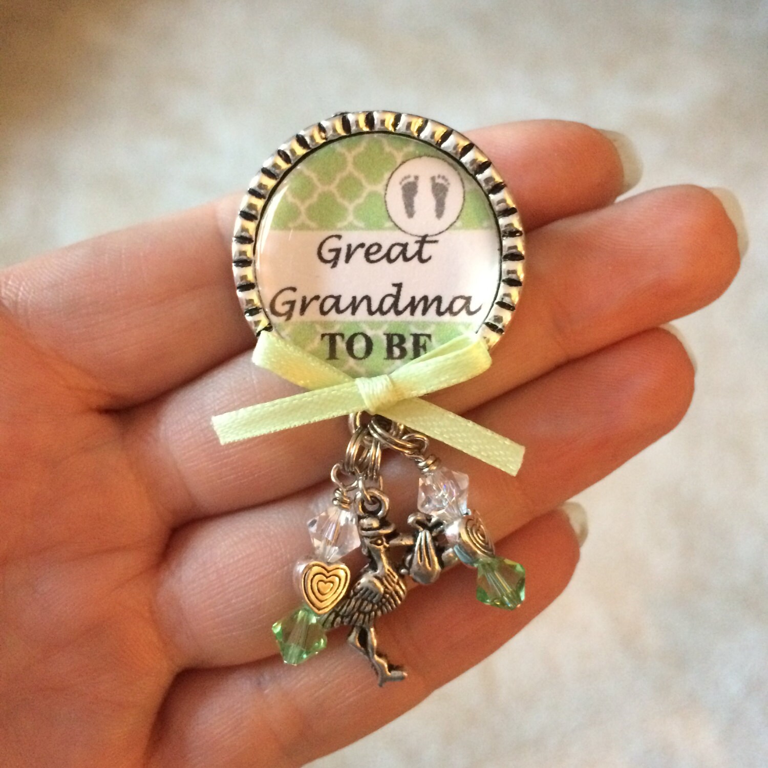 Great Grandma to be pin Baby Personalized Gift Baby Shower