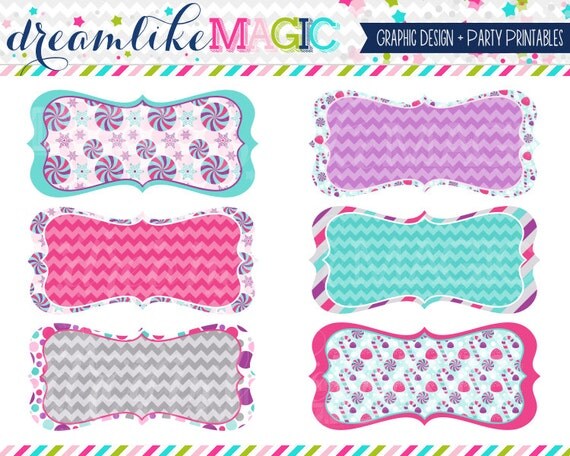 Sugar Plum Frames- Clipart for Personal or Commercial Use Il_570xn