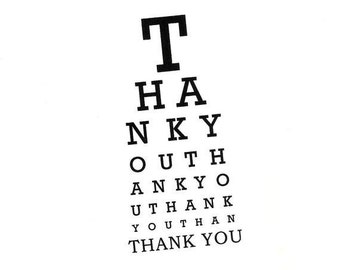 eye chart cardhappy birthdayeye charteye chart cardpaper