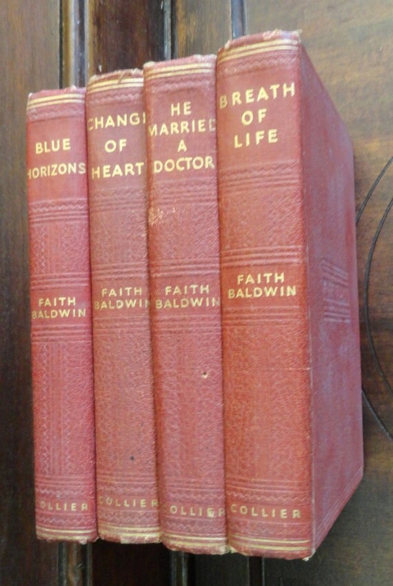 Four 1940s Faith Baldwin Romance Novels. Red Book by Castellocasa