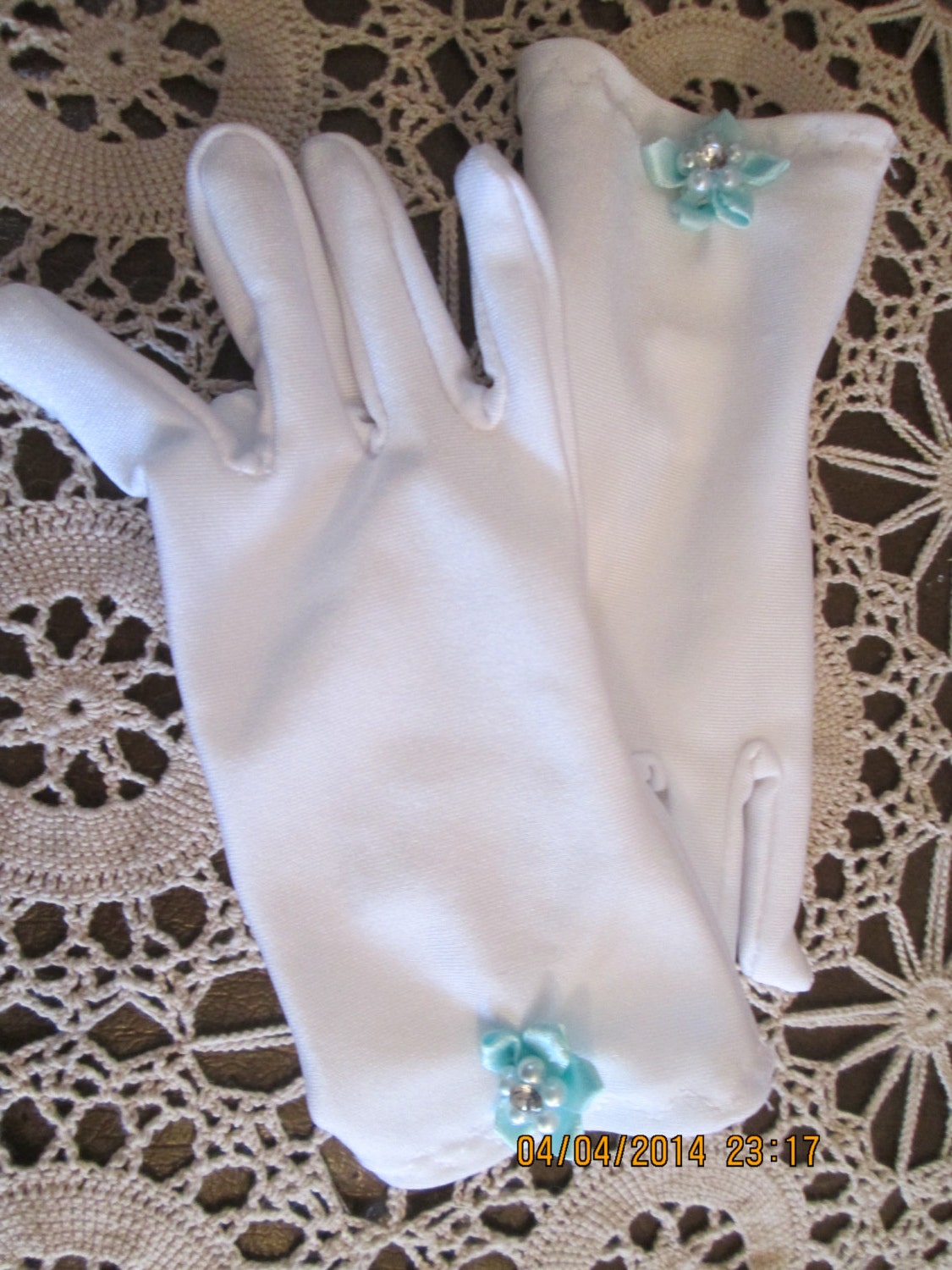 Girls Easter Gloves Girls White Gloves Tea Party gloves