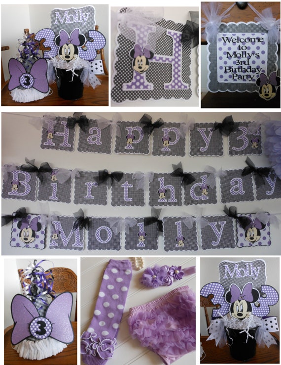 Minnie Mouse Purple Ultimate Birthday Party Package Il_570xn