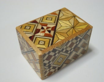 Japanese Puzzle box (Himitsu bako)- Mame 1.7inch(43mm) 10 steps Yosegi
