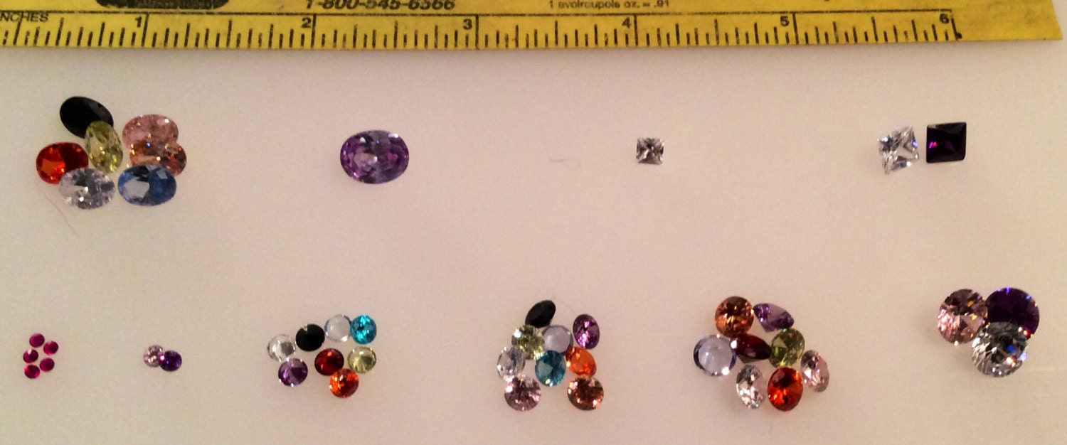 Cubic Zirconia CZ Gemstone loose for Metal Clay PMC and prong