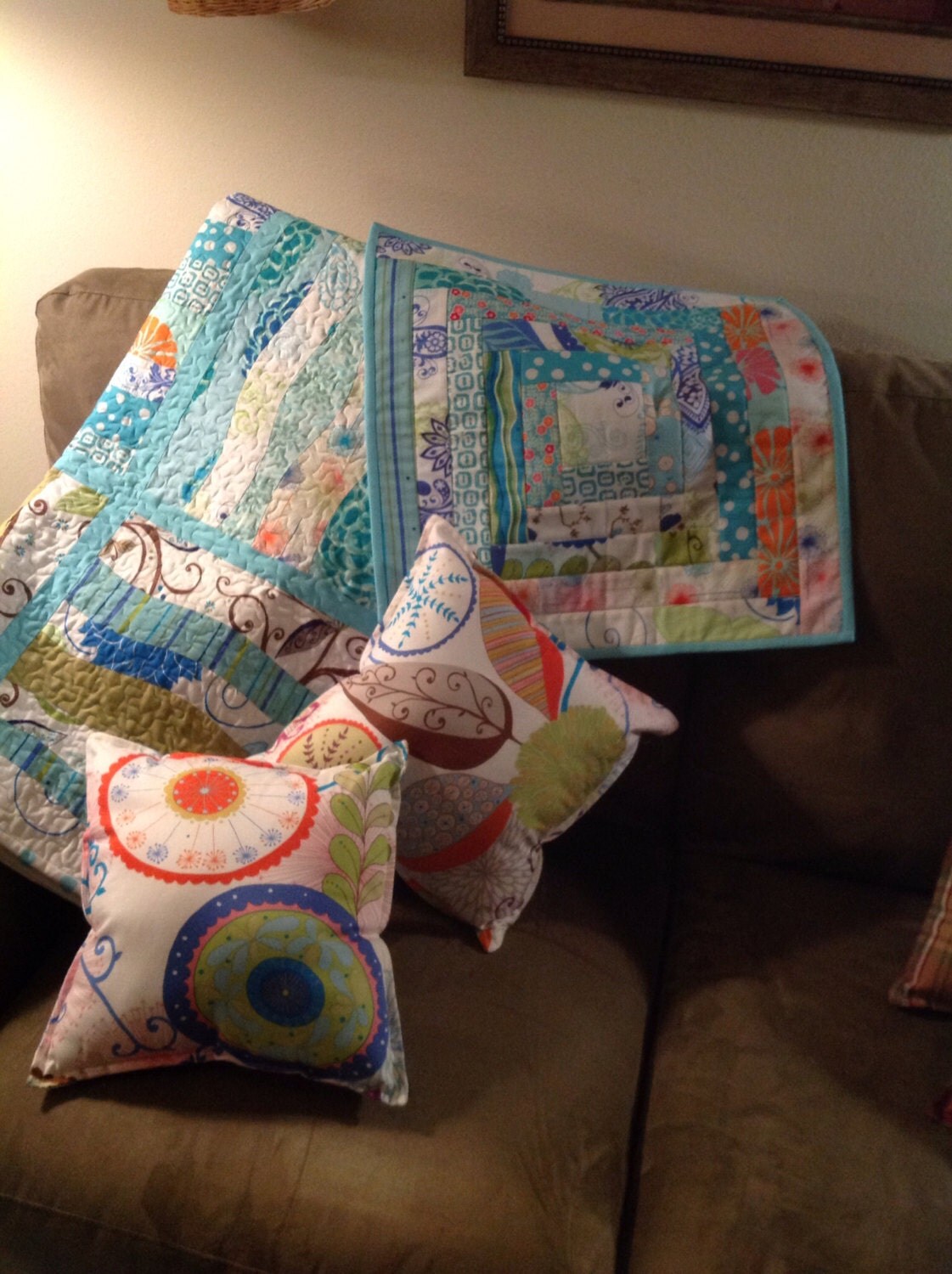 Ocean Waves Throw Pillows & Topper