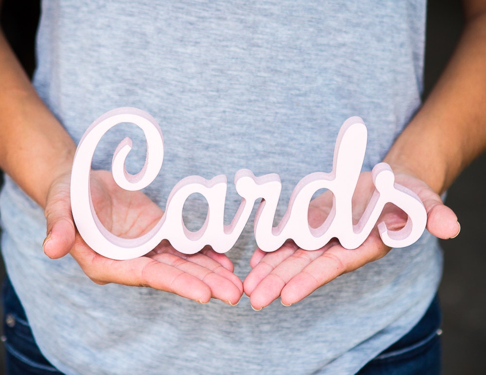 Wedding Card Sign For Cards And Gifts Table Freestanding