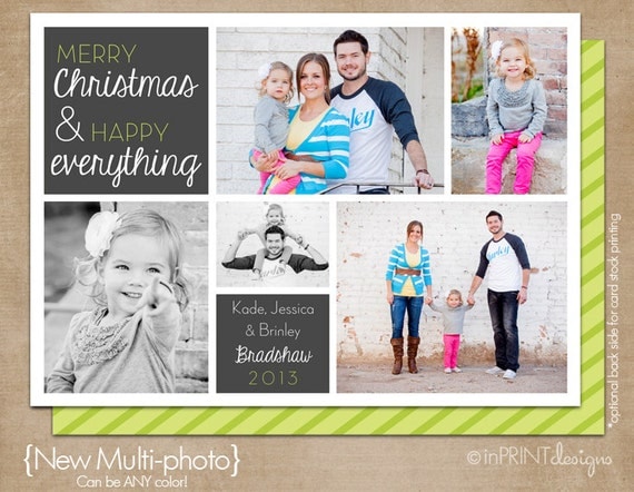 Photo Christmas card Digital or Printed New Multi