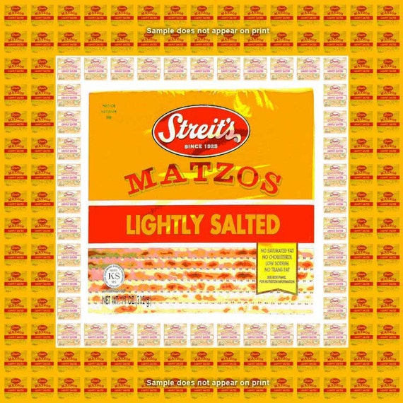 STREIT'S MATZOS  in Yellow & Red <<< Signed JUDAICA Art Giclee Print on Archival Etching Paper, Ultra-fine Watercolor Paper or Canvas